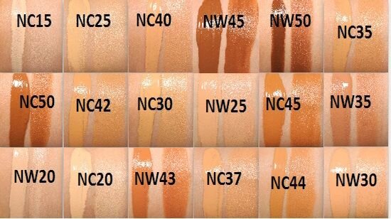 mac foundation shades nw43
