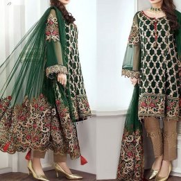chiffon embroidered suits in pakistan sanwarna.pk