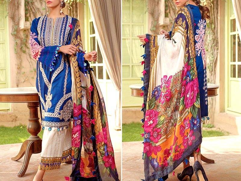 pakistani lawn suits with chiffon dupatta online