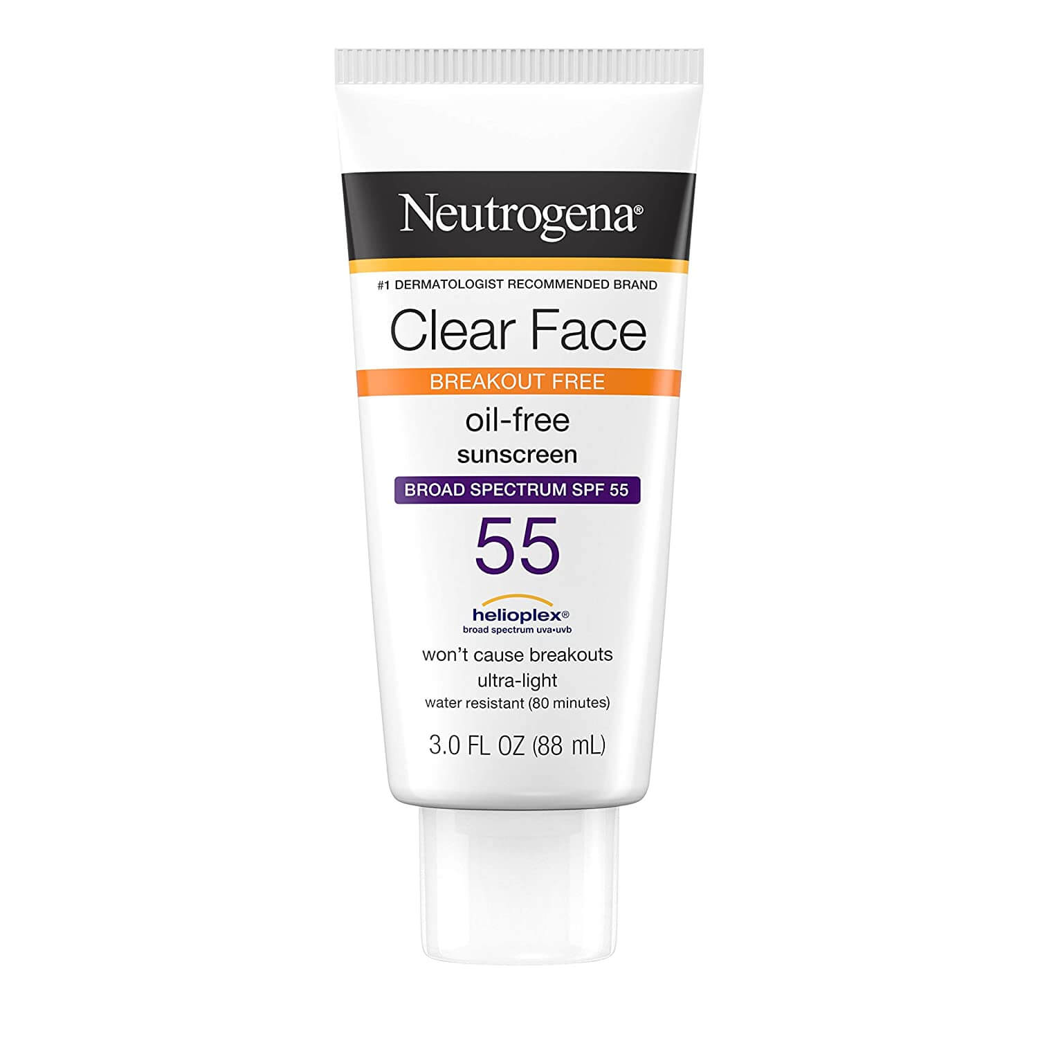 neutrogena clear face sunscreen lotion spf 55 oil-free