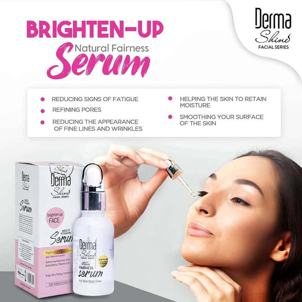 derma shine brighten up fairness face serum review sanwarna.pk