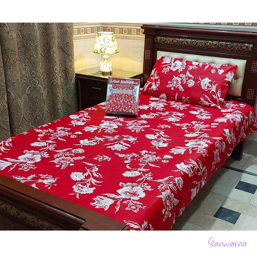 gul ahmed single bed sheets - sanwarna.pk